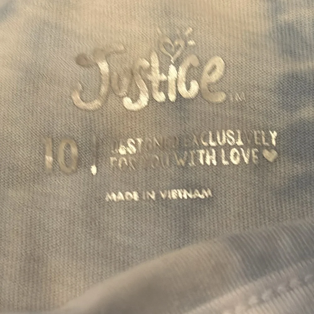 Justice Girls Tie-Dye T-Shirt With Glitter Star Size 10